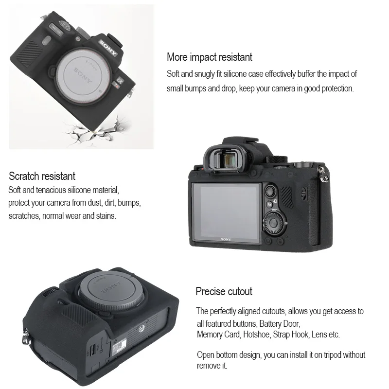Чехол для Sony a7m3 a7III a7r3 a7rIII силиконовый защитный чехол камеры высококачественный с