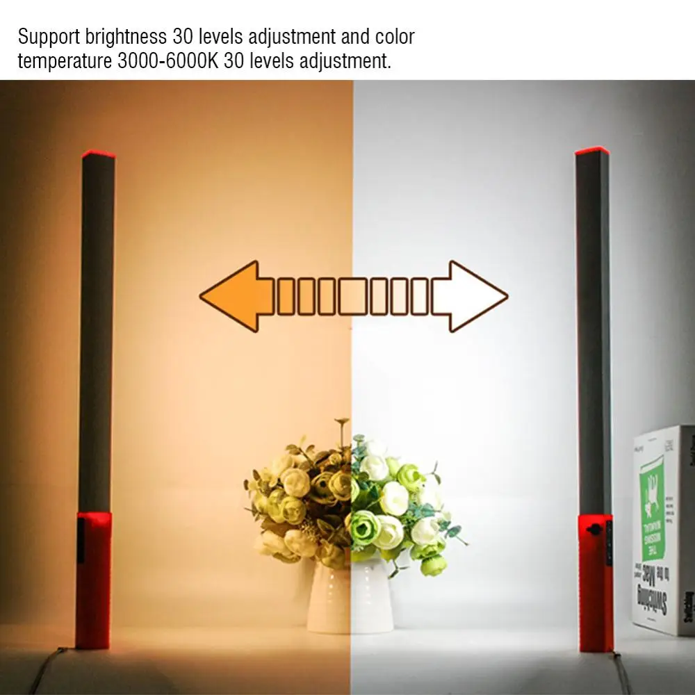 Портативная Водонепроницаемая портативная Светодиодная лампа 3000 6000K с зарядкой