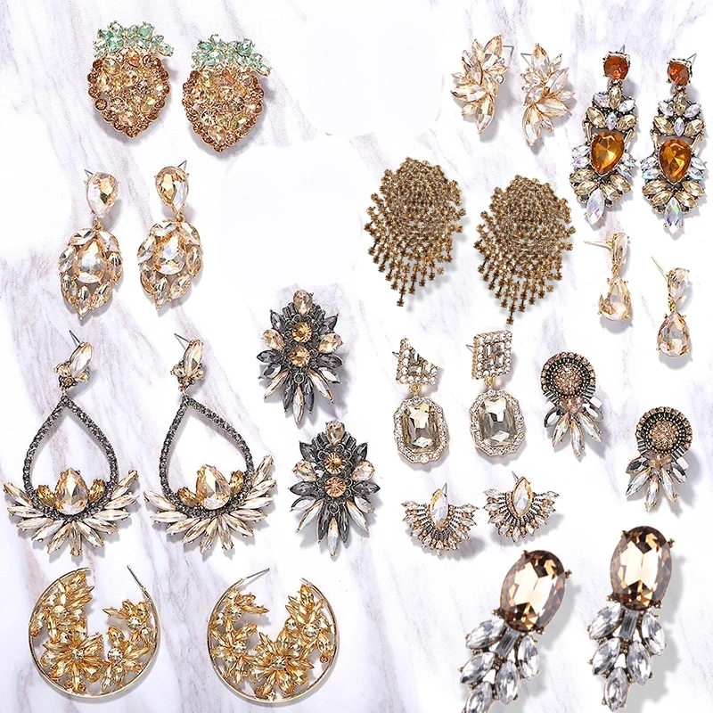 Dvacaman бокал для шампанского с украшением в виде кристаллов висячие серьги длинные