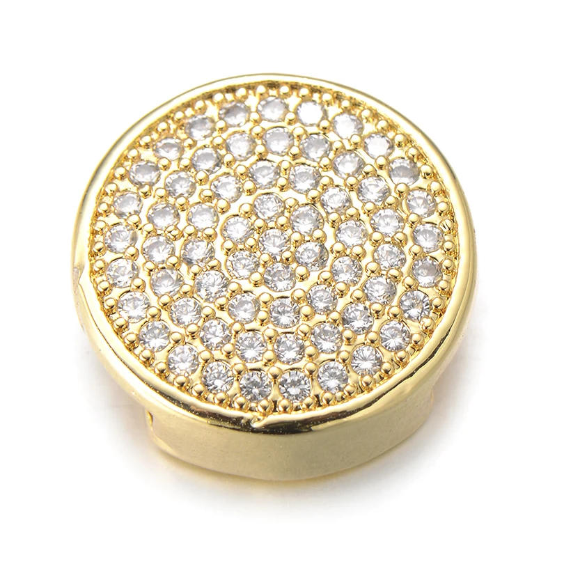 Классические круглые бусины-слайдеры Pipitree подвески золотого цвета медный