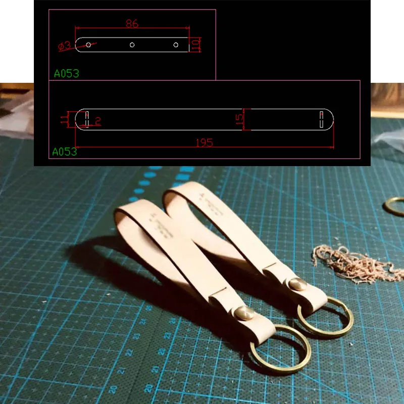 Японское стальное лезвие DIY кожевенное ремесло автомобильный брелок для ключей