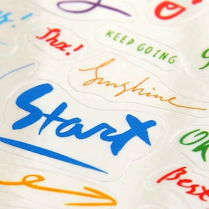 8 листов/комплект Новые забавные Цвет искусство шрифт письмо серии украшение