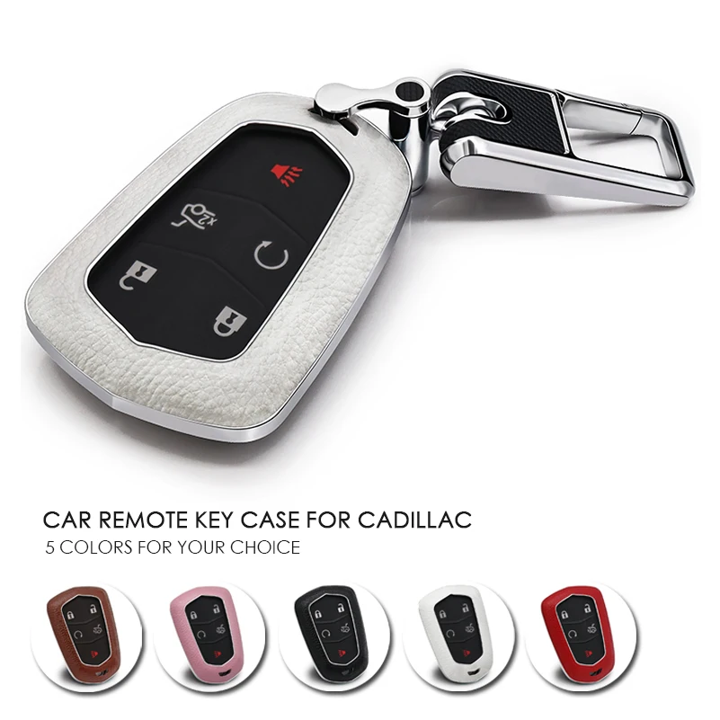 Кожаный автомобильный флип брелок для ключей чехол 5 кнопок Cadillac CT6 XT5 ATS CTS|Футляр