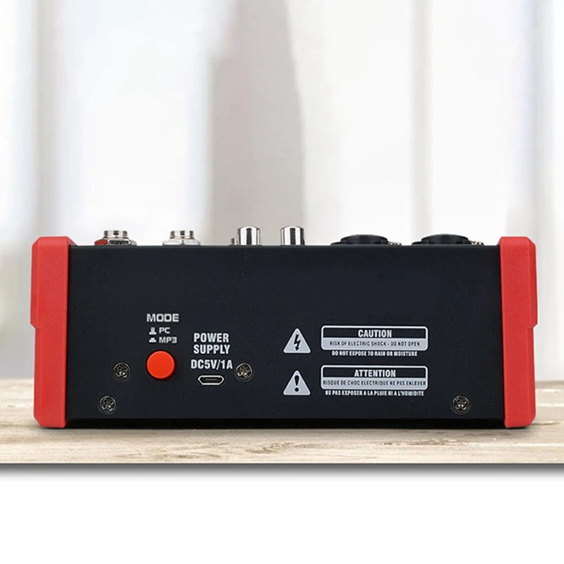 

AU42 -Karaoke Sound Card Bluetooth Stage Home KTV USB 5V Mini Mixer Music Portable DJ Console Studio Live Performance