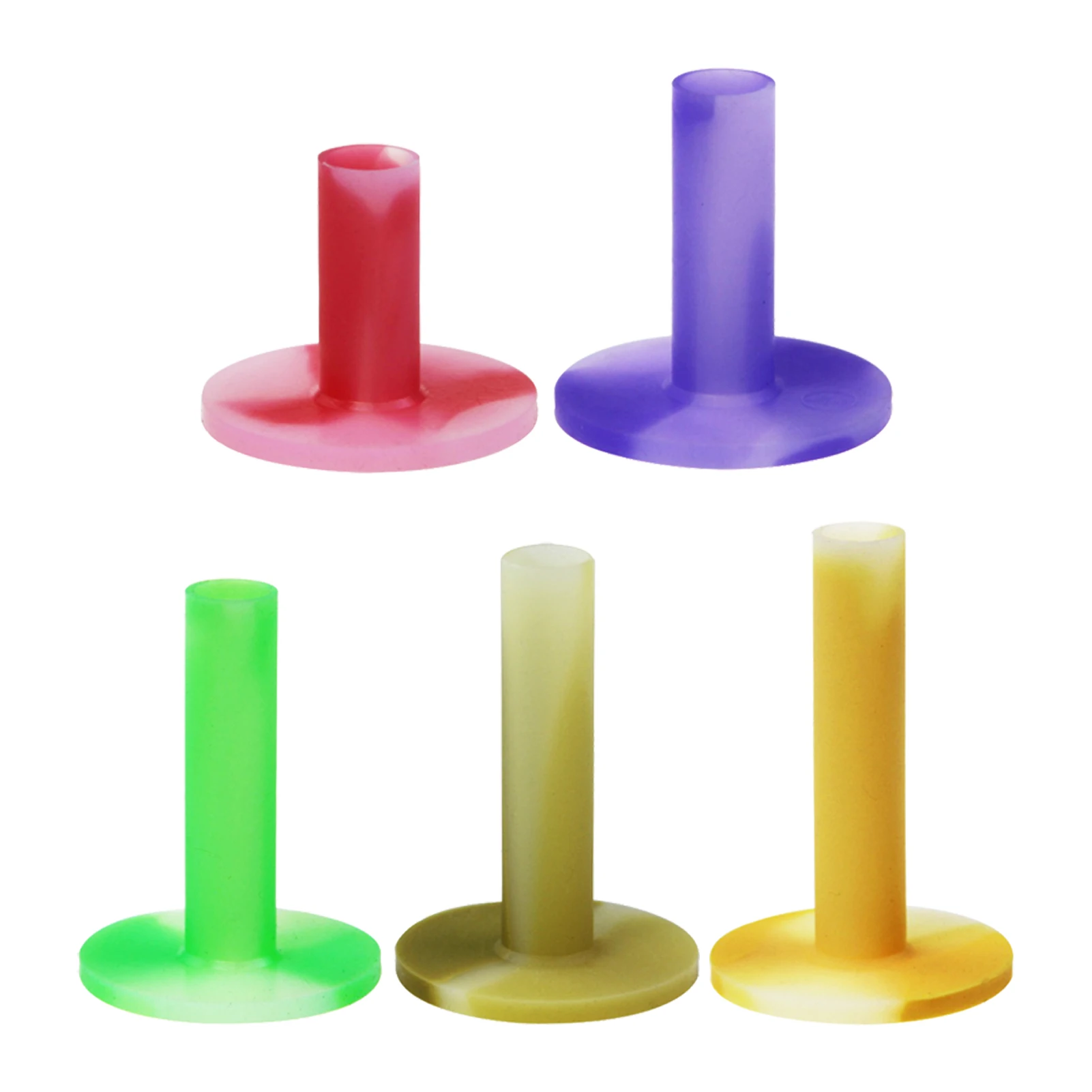 

5pcs Indoor Outdoor Rubber Golf Tee Replacement Ball Holder Driving Range Easy Install Durable Practical Universal Mixed Height
