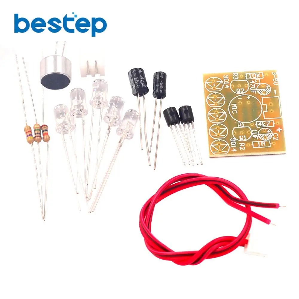 Электронные забавные наборы голосовое управление светодиодная лампа сделай сам