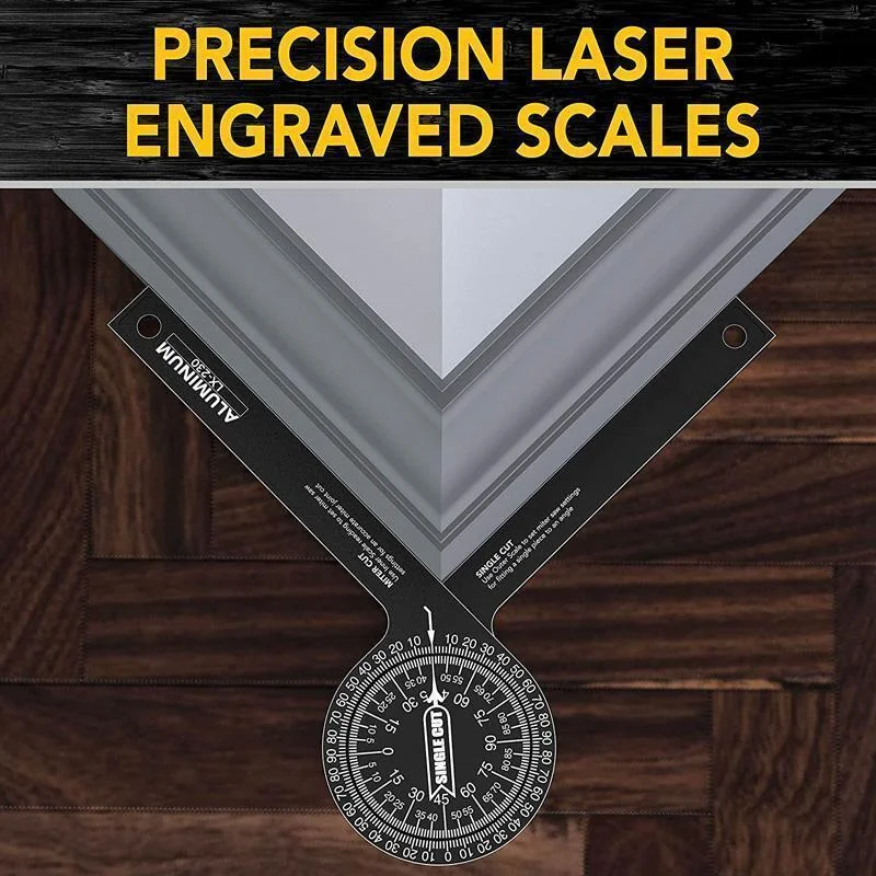 Торцовочный транспортир из алюминиевого сплава деревообрабатывающий угломер на