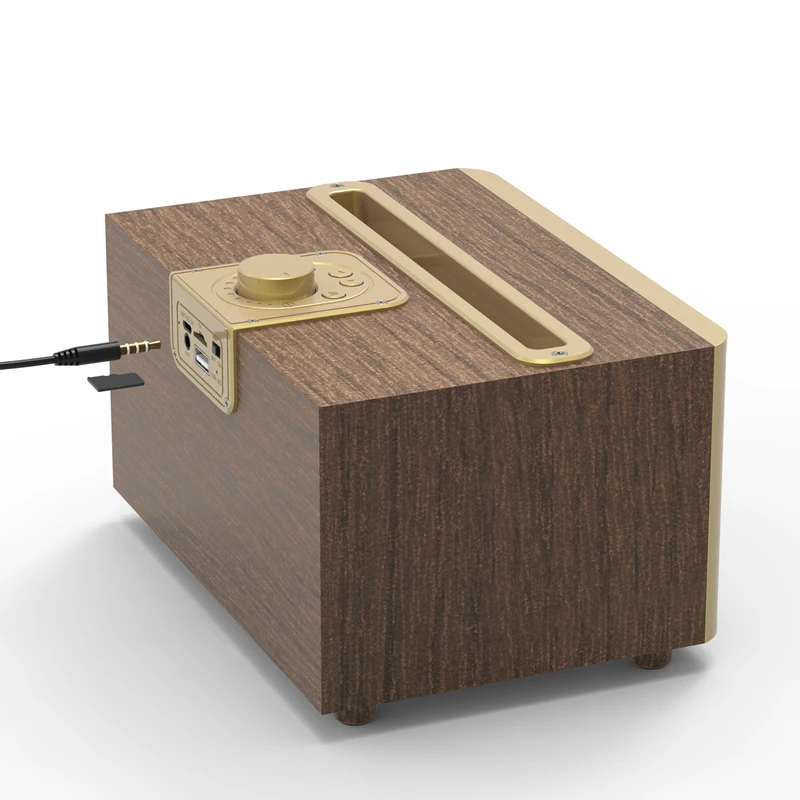 Laiyiqi металлическая текстура FM радио enceinte bluetooth винтажный Ретро мини