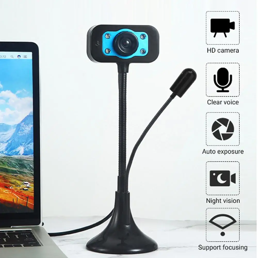 USB мини-камера со встроенным микрофоном домашняя потоковая видеокамера для
