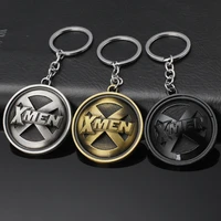 x men metal keychain marvel superhero x logo wolverine alloy keyring trend mens car key chain jewelry