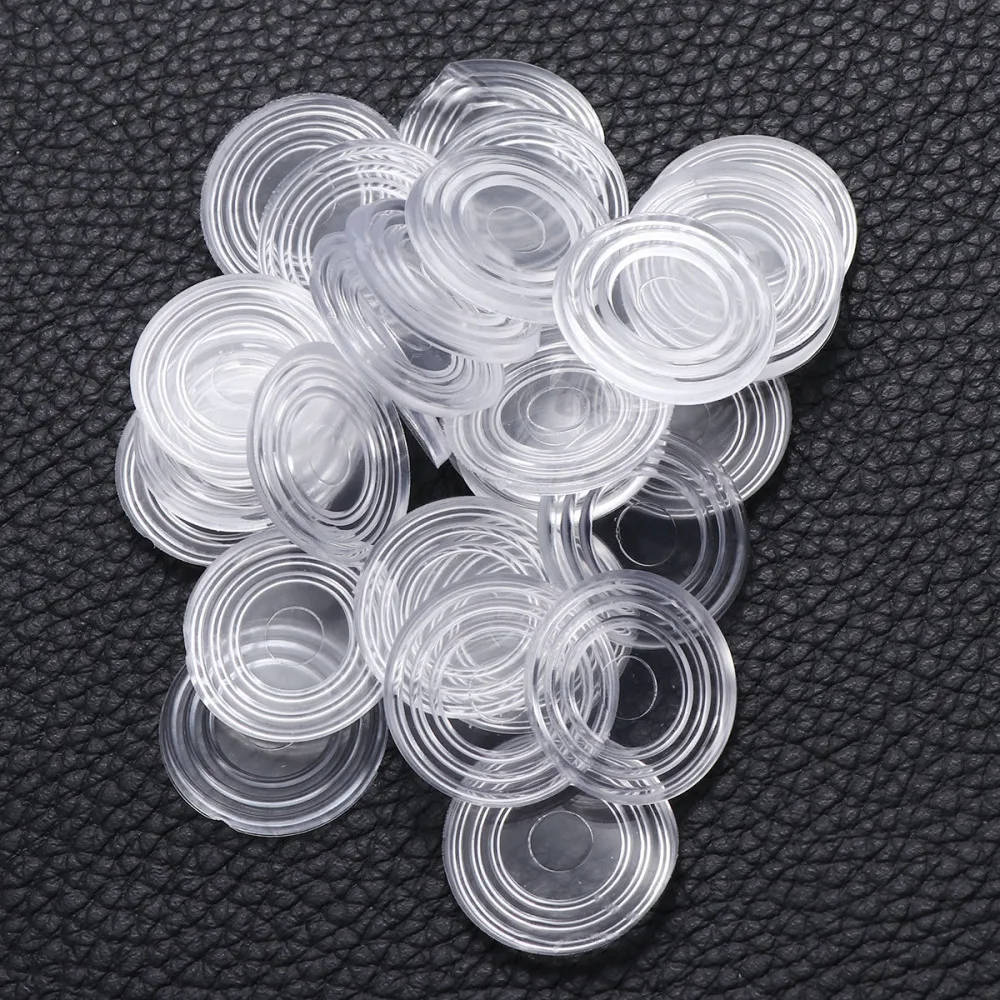 

18 Pcs Furniture Bumpers Round Shape Glass Table Pads Transparent Rubber Mat Non-slip Grip Pads for Wall and Wooden
