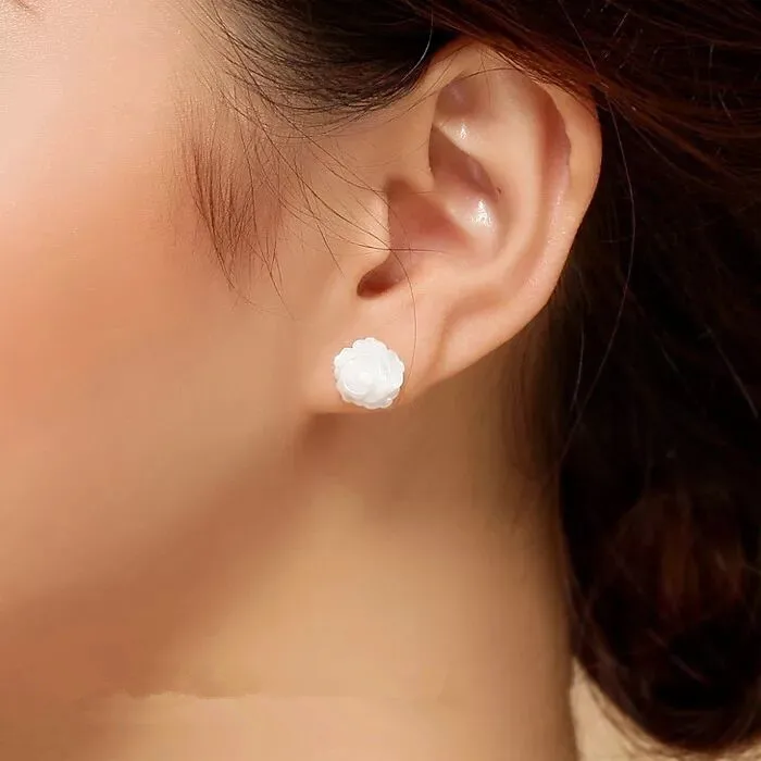 Женские серьги гвоздики из серебра 100% пробы|earrings fashion|earrings wholesalefashion earrings |