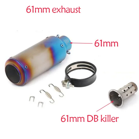 51 мм 60 универсальный глушитель выхлопной трубы мотоцикла Escape мото байк скутера
