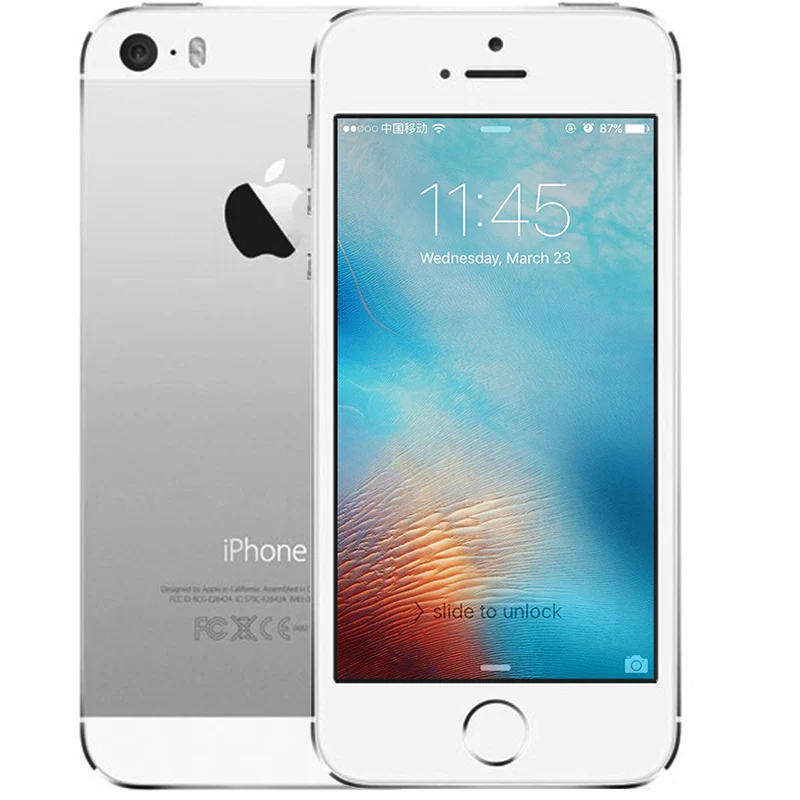 Apple iPhone 5S IOS 4G LTE разблокированный мобильный 4,0 ''16 Гб/32 ГБ/64 Гб rom WiFi gps 8MP Touch ID отпечаток пальца используемый смартфон - Цвет: Silver
