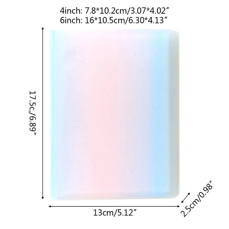 

36/72 Pockets PVC Photo Album Jelly Color Interstitial Case for Name Card Mini Scrapbooking Storage