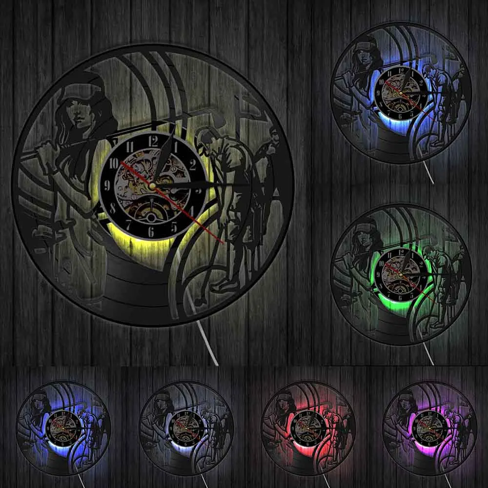 Настенные часы для игры в гольф Декоративные Современные настенные 3d с виниловой