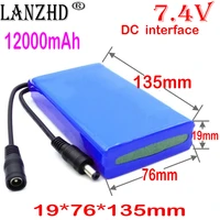 1 6pcs li ion 7 4v 12000mah rechargeable battery with cable for t188 2011 5 th88 cf18 c18 rc high speed bait boat fishing boats