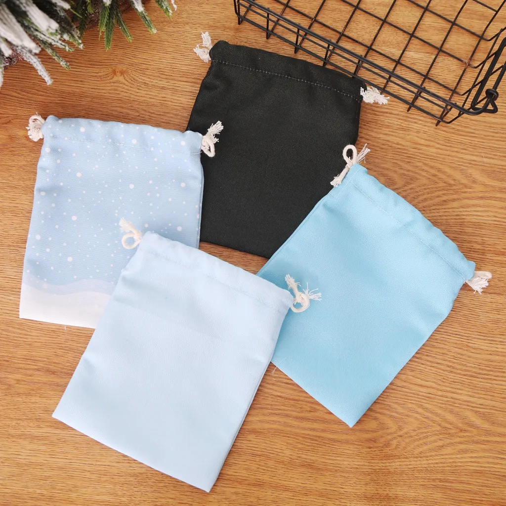 Рождественский Подарочный пакет сумка для конфет с принтом детская одежда