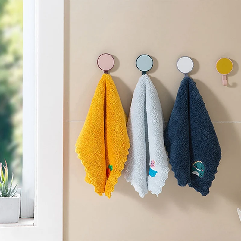 Бытовые полотенца из микрофибры коралловый бархат вышитые тряпки для кухни