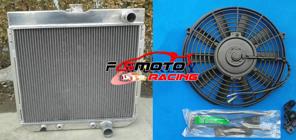 

4 Row 62mm Aluminum Radiator + Fan Racing For 1963-1969 Ford Fairlane 1967-1969 & For 69 68 67 Ford Mustang