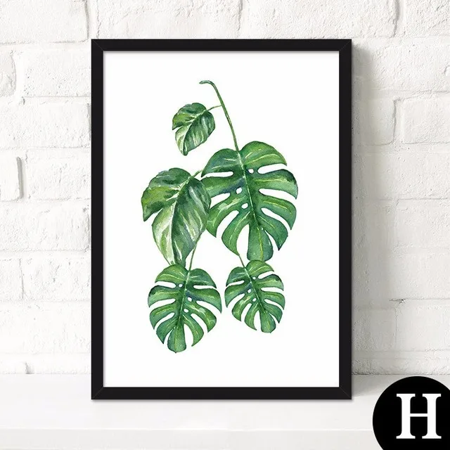 

2021 spring Home decoration Rainforest green plant leaves Nordic simple and fresh pastoral porch living room Wall paintings