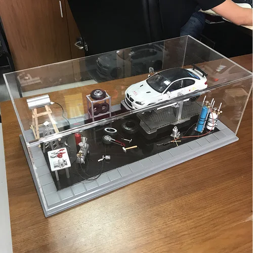 1:18 высокое моделирование DIY бутик модель автомобиля ремонт сайт Набор Модель Ремонт магазин аксессуары Лифт обслуживание завод без автомобиля - Цвет: 9