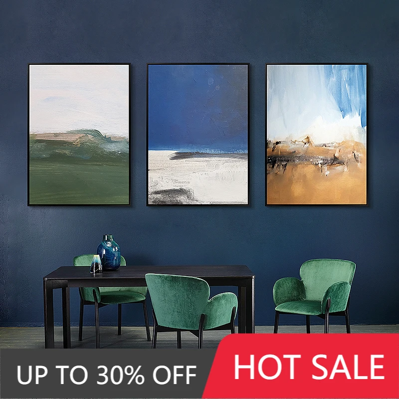 Абстрактная Настенная картина в скандинавском стиле на холсте для крыльца с