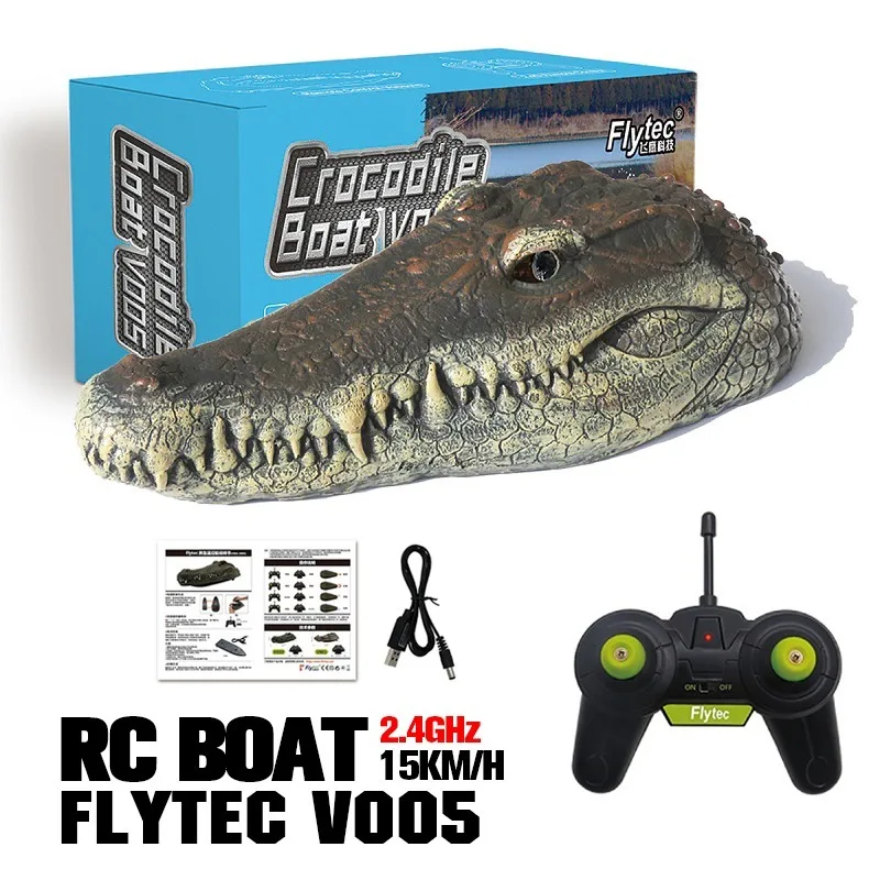 

Electric RC Boat RTR Toy Interesting Crocodile Head Toys Vehicle Teenager Model Toys Ship for Kids
