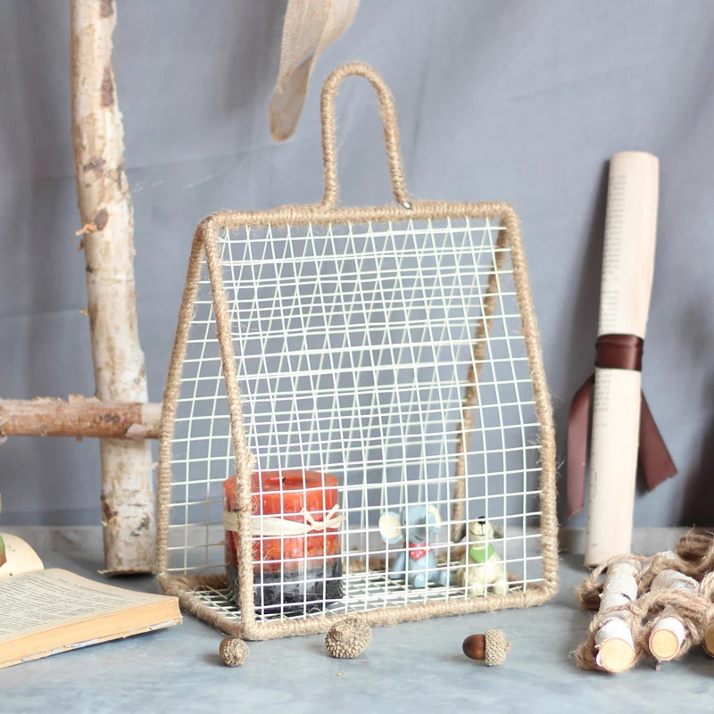 

handmade metal wire basket display rack