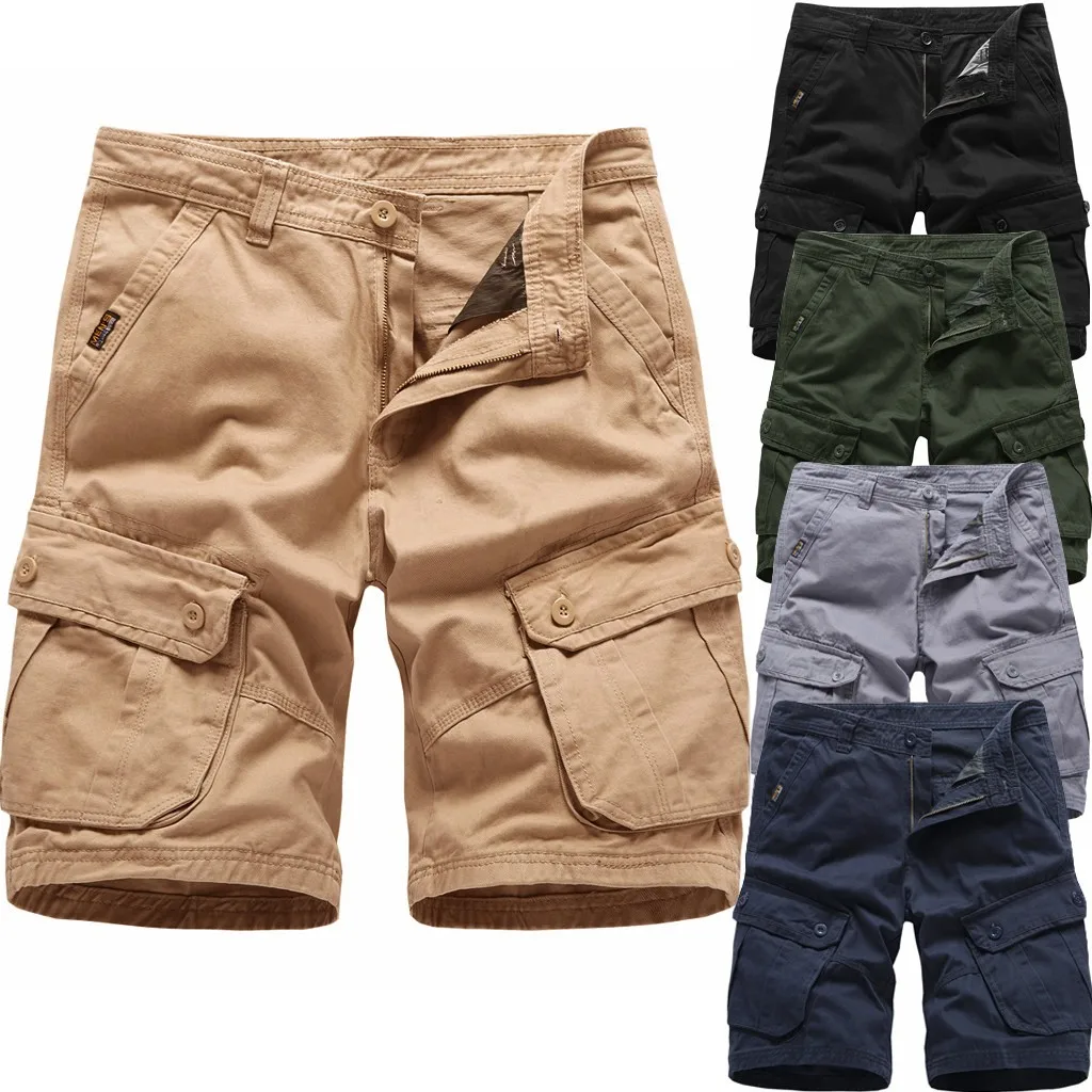 

Summer men's tooling shorts men's outdoor multi-pocket loose cotton five-point sports tooling beach shorts 40*