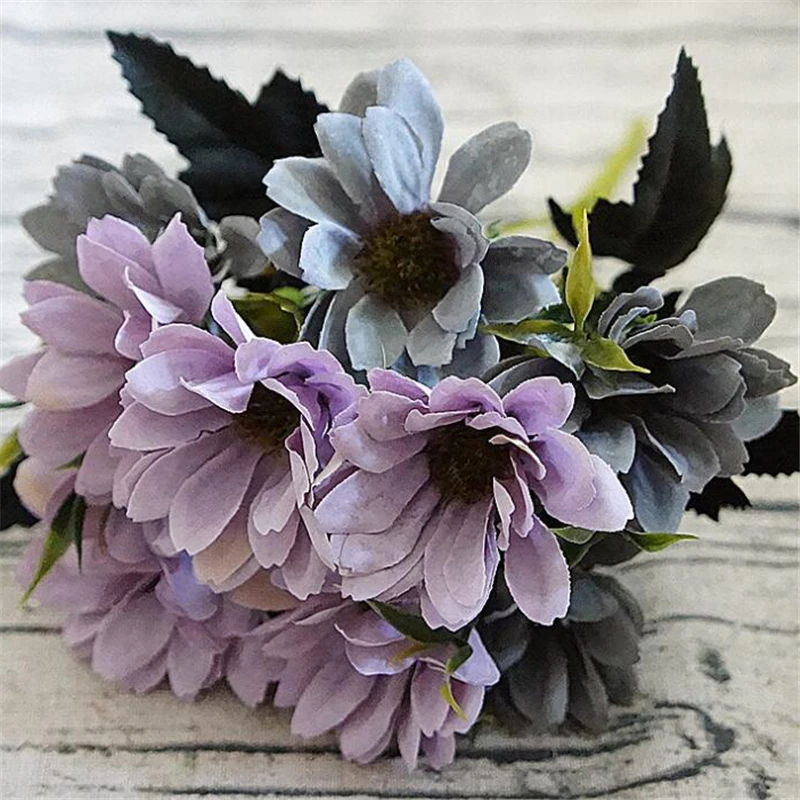 Маленькая шелковая Европейская Маргаритка цветочный букет для украшения дома 1