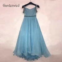 gardenwed 2020 elegant tulle sequin flower girl dresses organza ruffles evening dress spaghetti straps ball gown vestidos