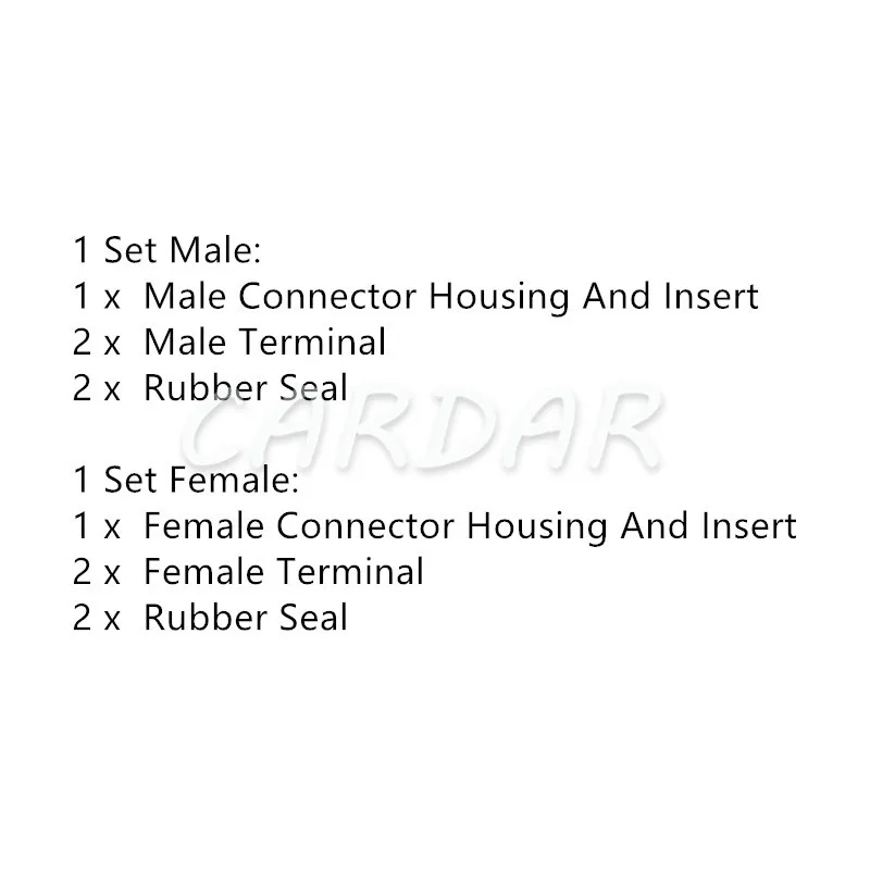 

1 Set 2 Pin 7123-8520-40 7222-8520-40 Wiper Spray Motor Socket For Nissan KUM PB015-02850 Waterproof Automotive Connector