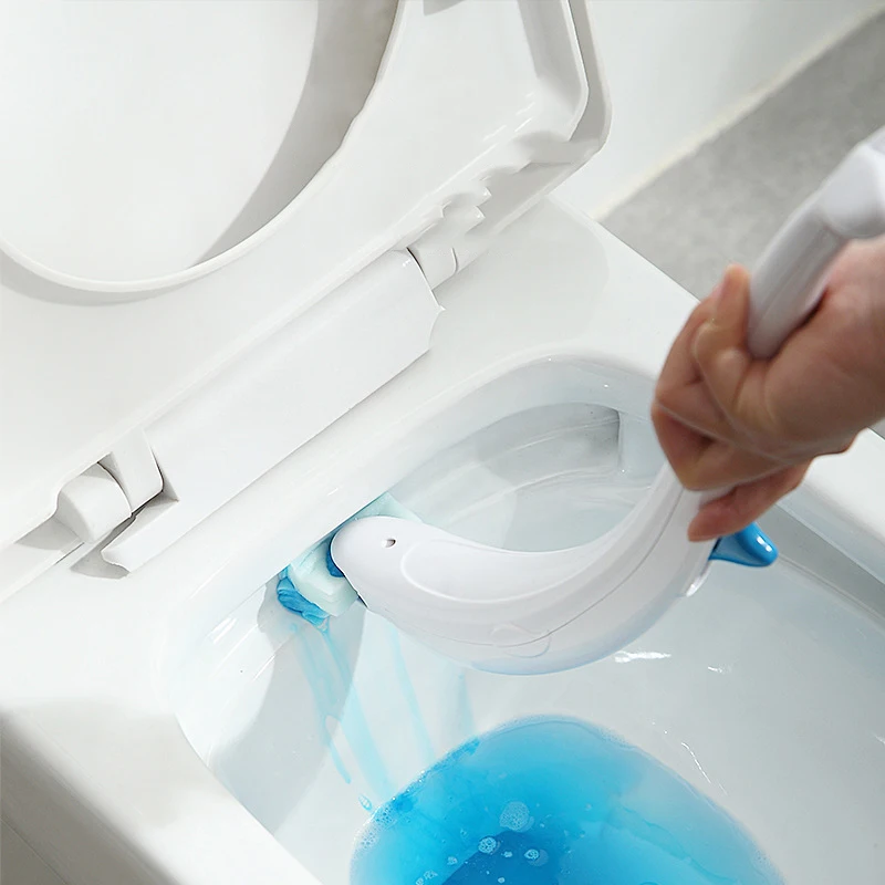 

Japanese Dolphin Toilet Brush With Built-In Cleaner Disposable Toilet Brush For Household Toilets