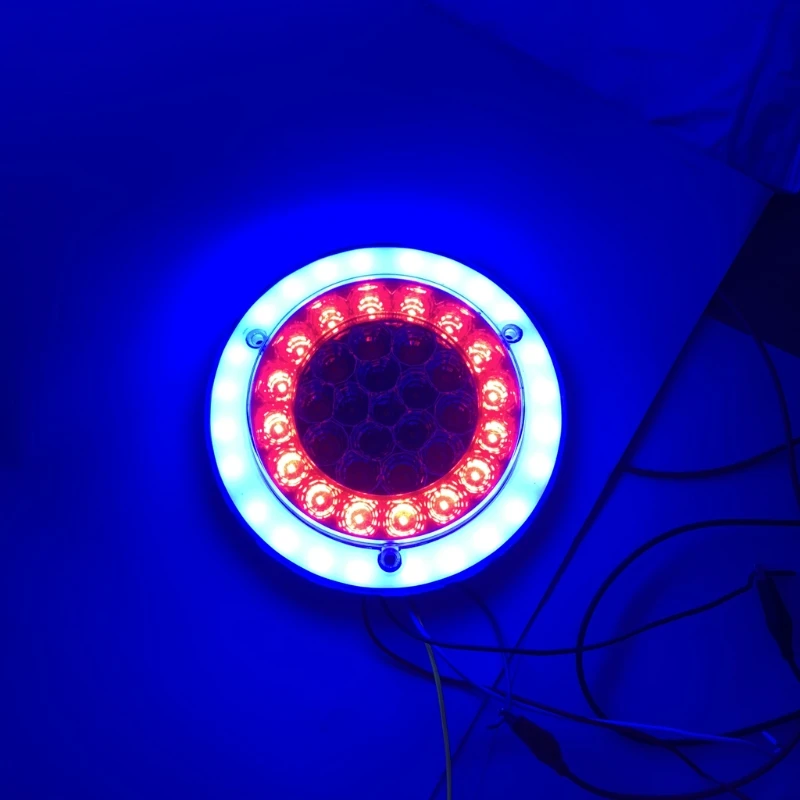 

2pcs Car Round LED Taillights Stop Tail Turn Lights with Integrated Back-up