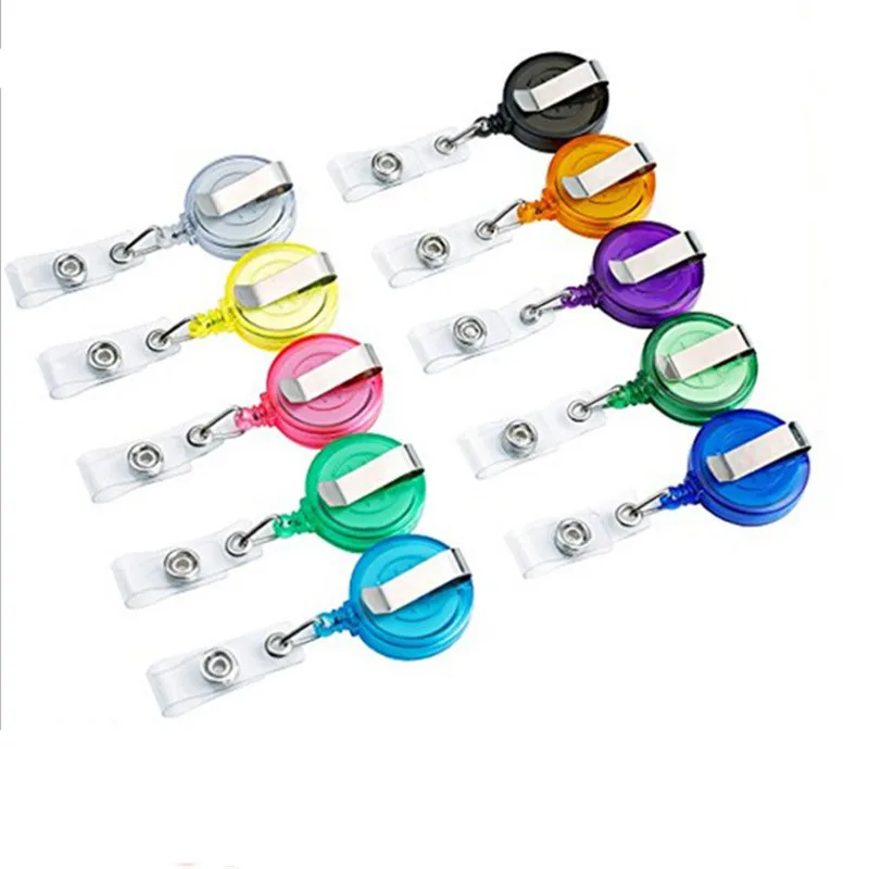 Unisex Retractable Reel Pull Keychain ID Badge Lanyard Name Tag Key Card Holder Belt Clip Durable Ring Bag Chain | Багаж и сумки