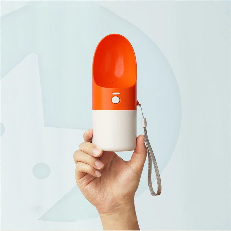 Оранжевый Оригинальная кружка для воды Xiaomi Rocket Pet 270 мл, портативная чашка для воды с одной кнопкой и замком для собак, кошек, уличная чашка для питья домашних животных - Цвет: Оранжевый