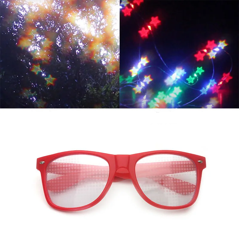 

2021 New Premium Diffraction 3D Prism Raves Glasses Plastic For Fireworks Display Laser Shows Rainbow Gratings Glasses