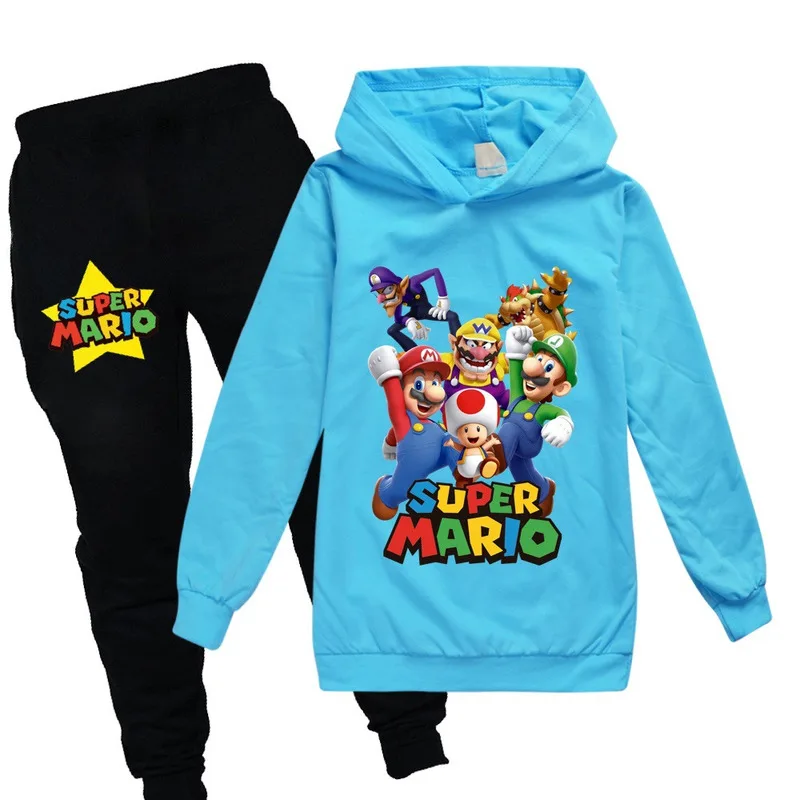 Новая От 2 до 16 лет детская спортивная одежда толстовка с капюшоном изображением