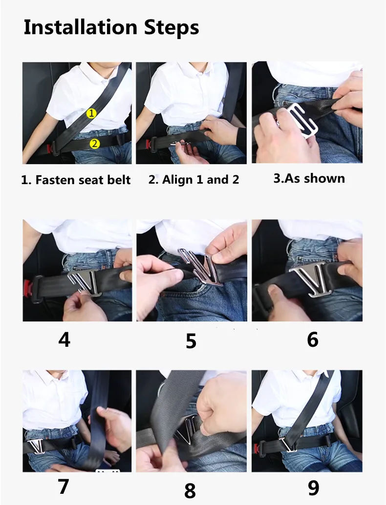 

1pcs Metal Car Seatbelt Adjuster for Kids Silver Gun Safety Belt Locking Clip Adjustment Clips Auto Seatbelt Accessories
