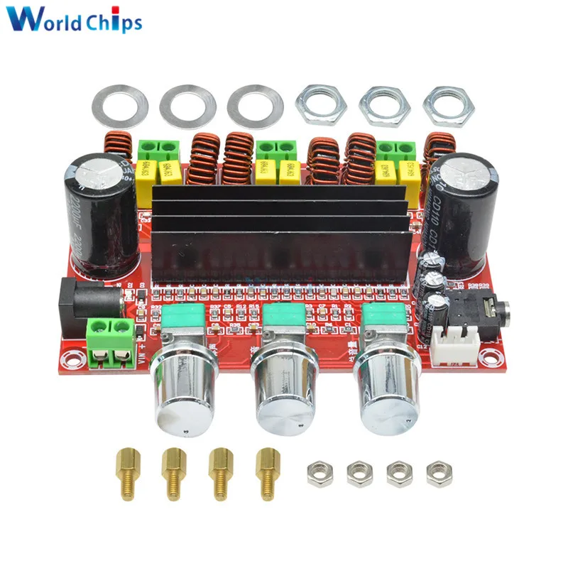 XH M139 TPA3116D2 2x50 Вт + 100 2 1 канальный цифровой сабвуфер усилитель мощности плата TPA3116 * 3