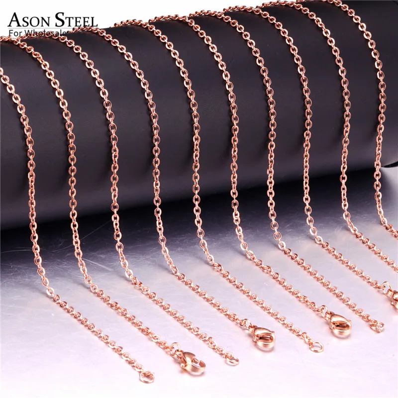 ASONSTEEL 10 шт./лот 2 мм/1 мм золото/серебро Цвет кубинское звено о цепочка Ожерелье для