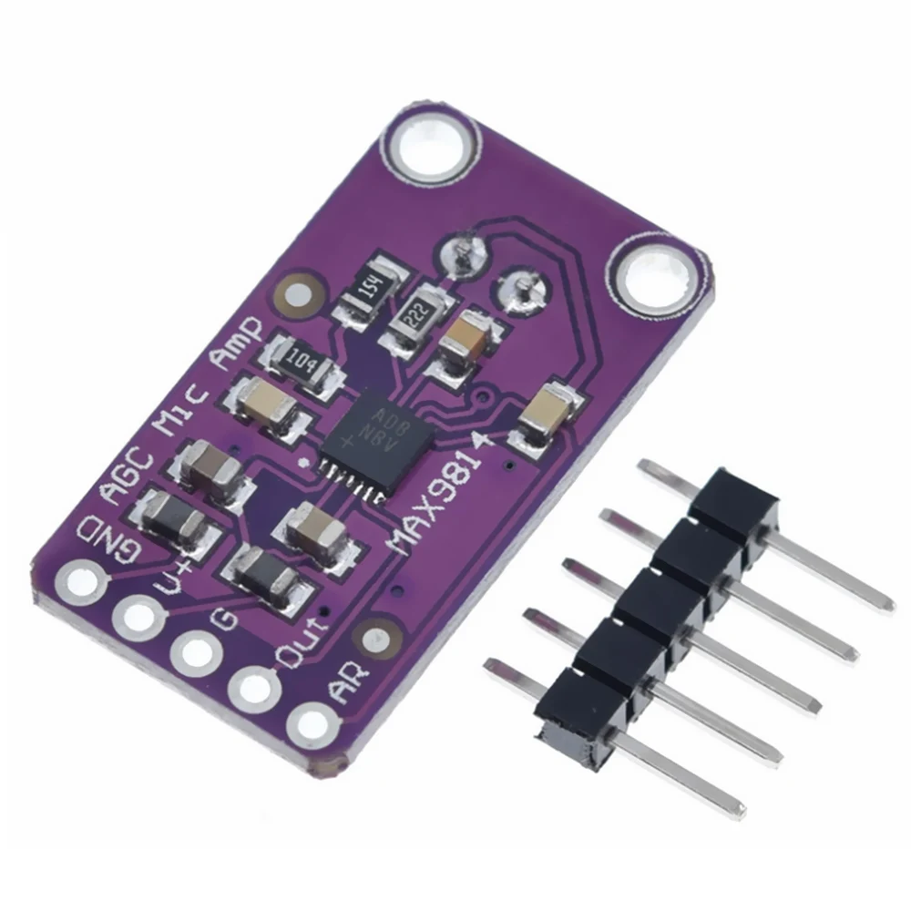 

MAX9814 Module 20Hz - 20 KHz High-Performance Microphone AGC Amplifier Module