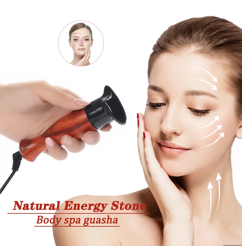 Электрический массажер гуаша натуральный горячий камень энергетический игла