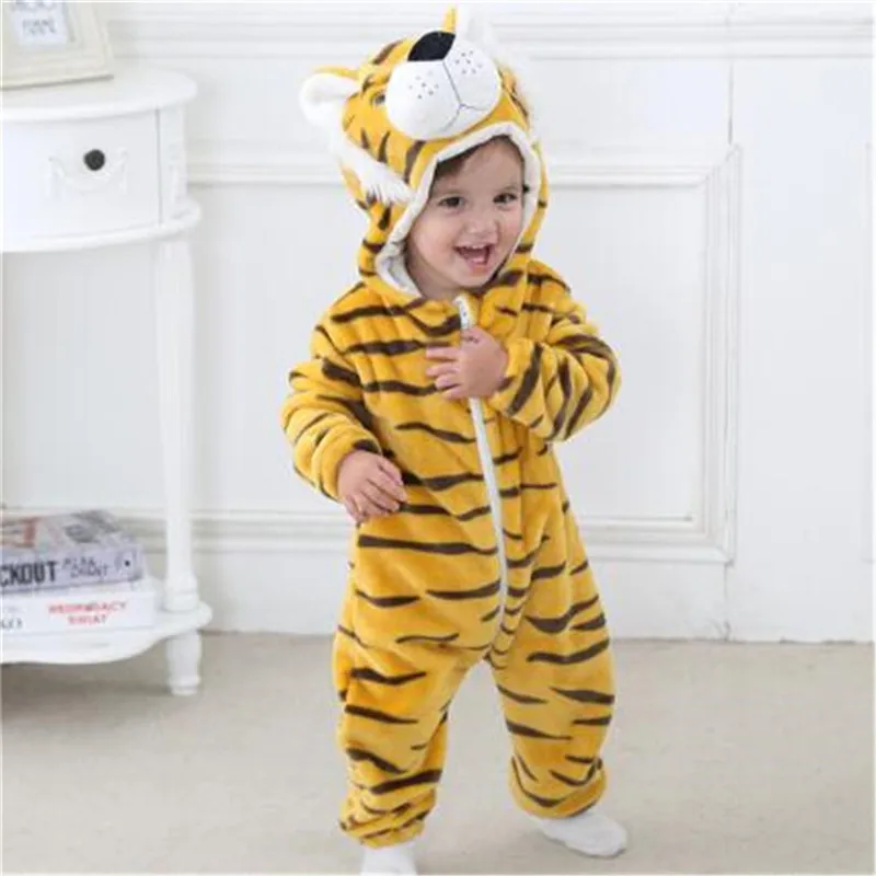 

Newborn Rompers Cartoon Cosplay Panda Sleepwear Clothes Hooded Pyjamas Baby Boys Girls Jumpsuit Stitch Toddler Romper Costumes