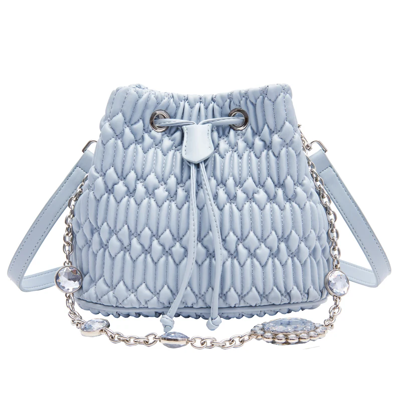 

Сумка-мессенджер на одно плечо для молодых девушек, новинка 2021, маленькая складная сумка с цепочкой и стразами, Дамские кошельки и сумочки, к...