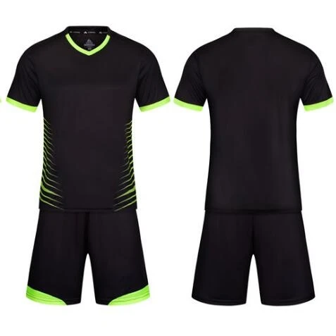 BLACK NOT CUSTOM Custom camiseta futb Children Adult Football Jerseys Boys Soccer Sets,Football Uniforms Kids Soccer Tracksuit Team sports shirt - Цвет: BLACK NOT CUSTOM