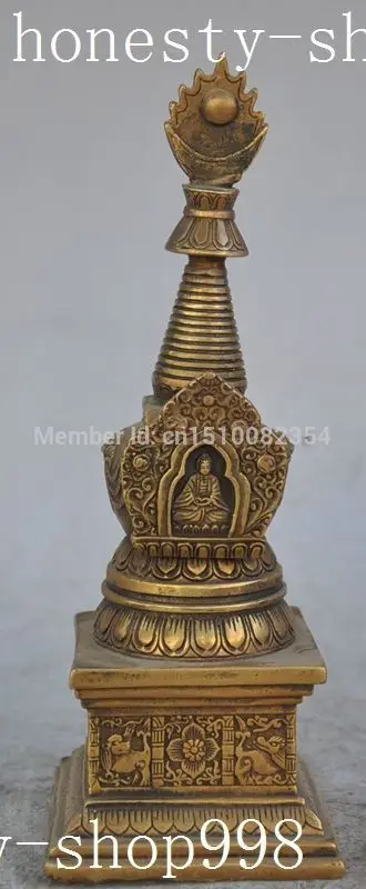 

tibet buddhism temple bronze copper Tower Dagoba Stupa Pagoda lucky statue