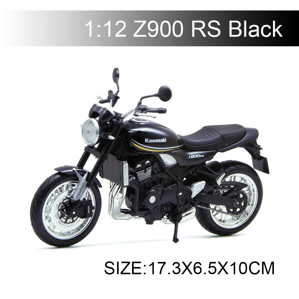 Черный MAISTO 1:12 Kawasaki Z900 RS оранжевый 1:12 Масштаб мотоцикл литой металлический велосипед миниатюрная гоночная игрушка для коллекции подарков - Цвет: Черный