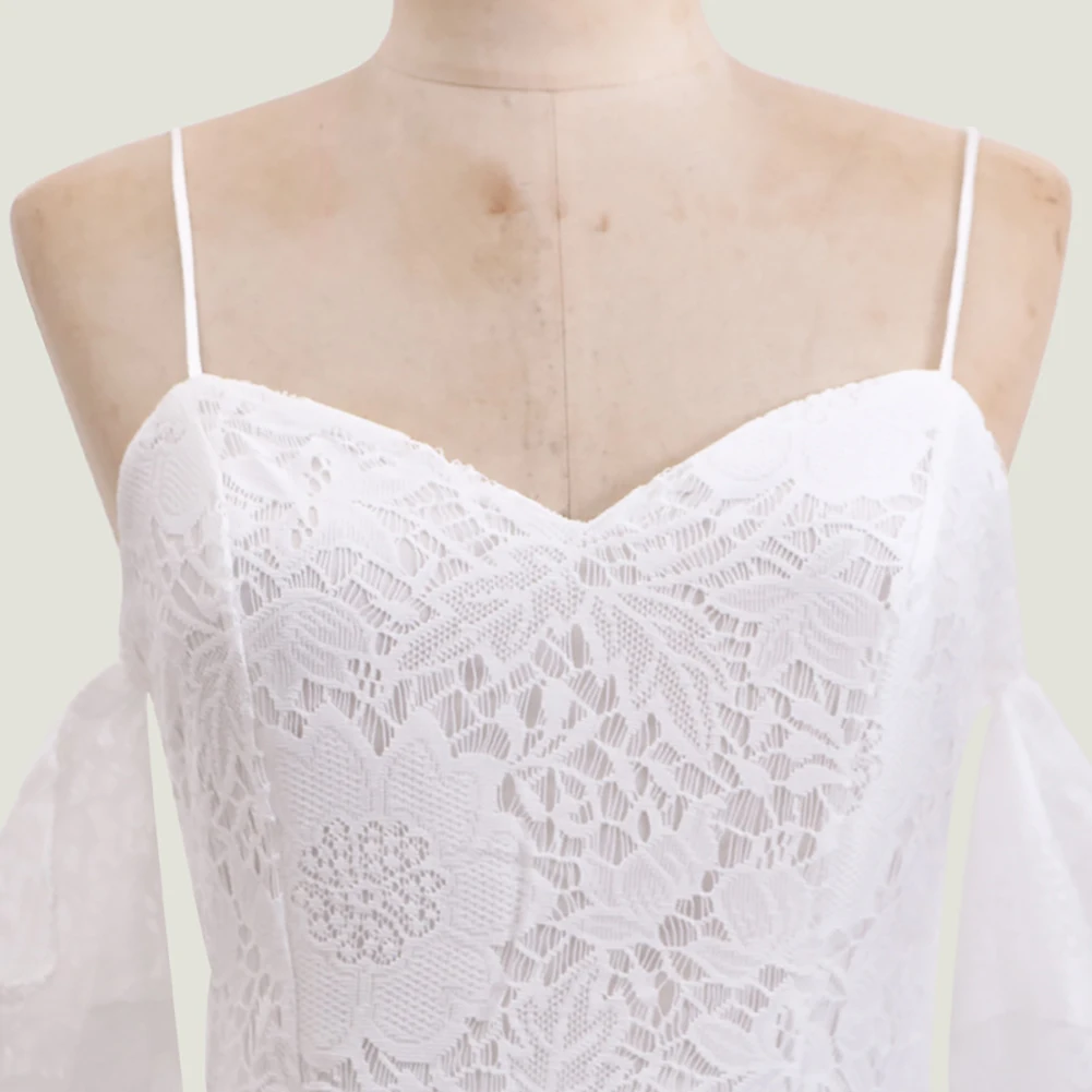 Женское романтическое сексуальное платье с открытыми плечами на тонких